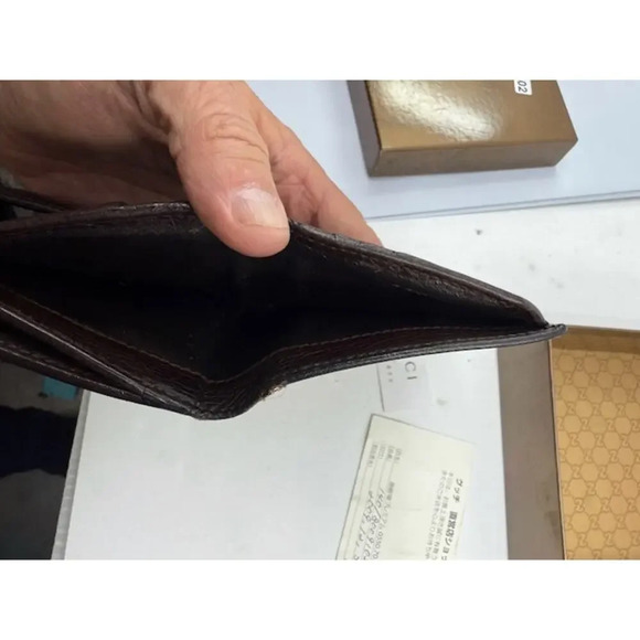 Authentic Gucci Monogram Horsebit Snap Closure Wallet Brown With Box Womens - Picture 6 of 8